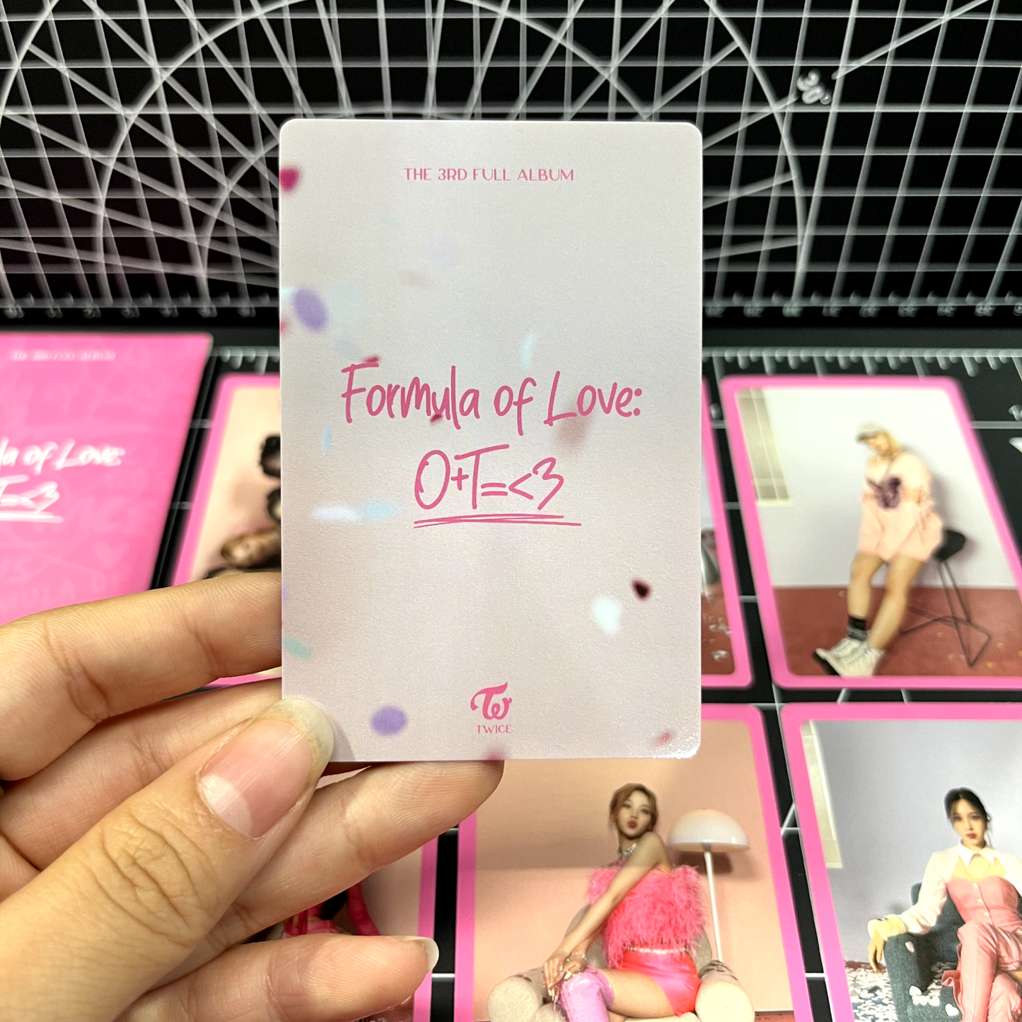 TWICE The 3rd Full Album Formula of Love: O+T= 3 Pink Photocard Set