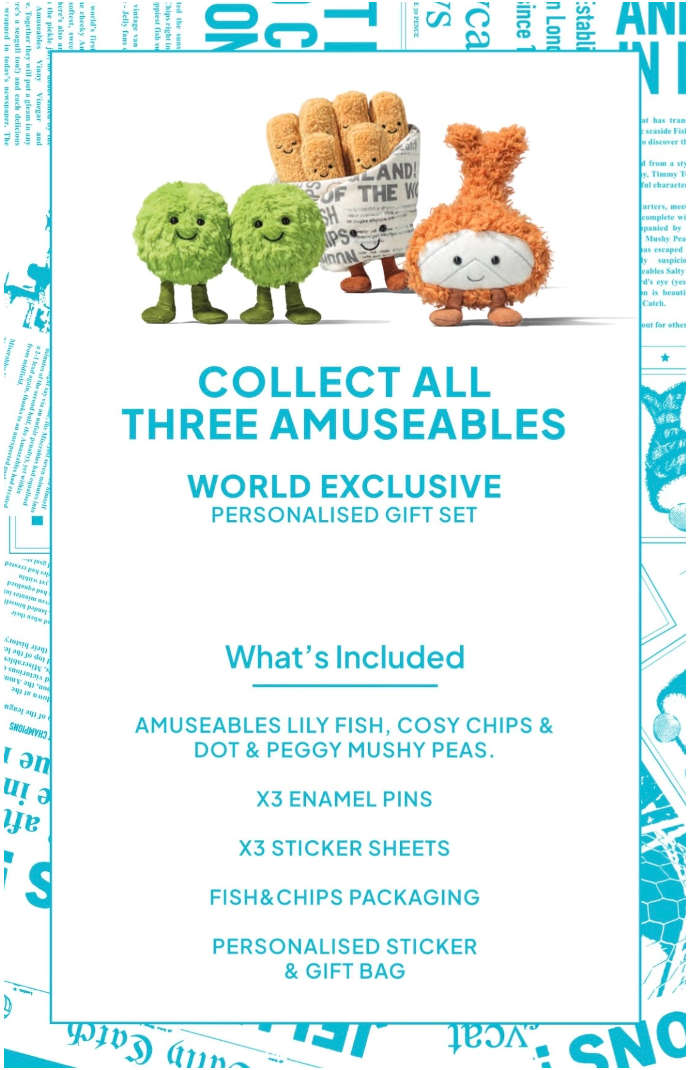 Jellycat Selfridges UK World Exclusive Personalised Gift Set