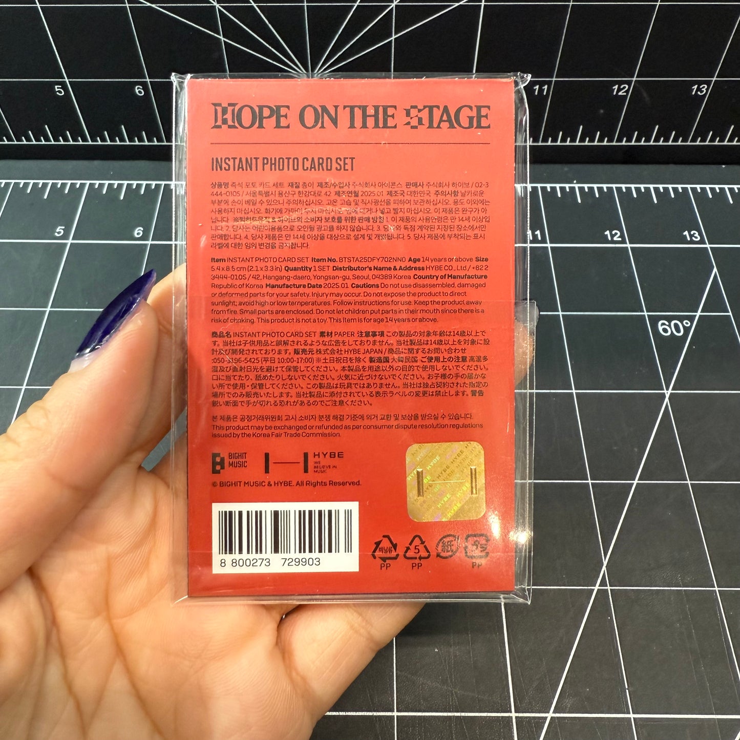 BTS J-Hope HOPE ON THE STAGE Instant Photocard Set