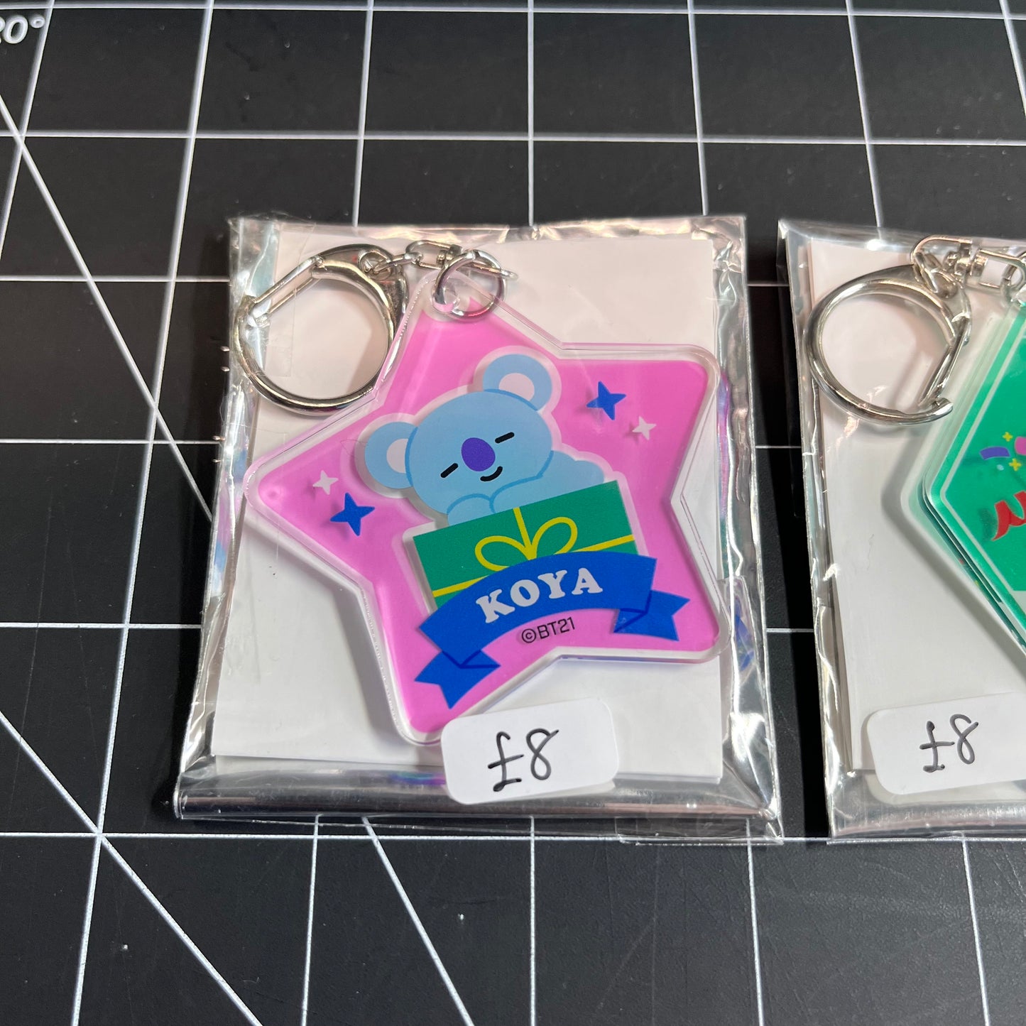 BTS BT21 Acrylic Keychain (Celebration Theme) - RM & Koya