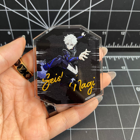 BLUE LOCK Small Acrylic Stand & Pin Badge Nagi Seishiro