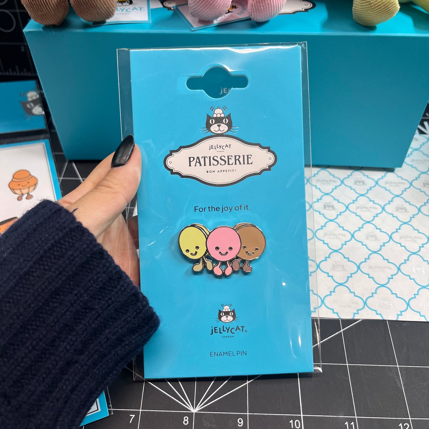 Pre-Order (17th October) Jellycat Amusables Paris Patisserie Mia, Mona and Max Macaron