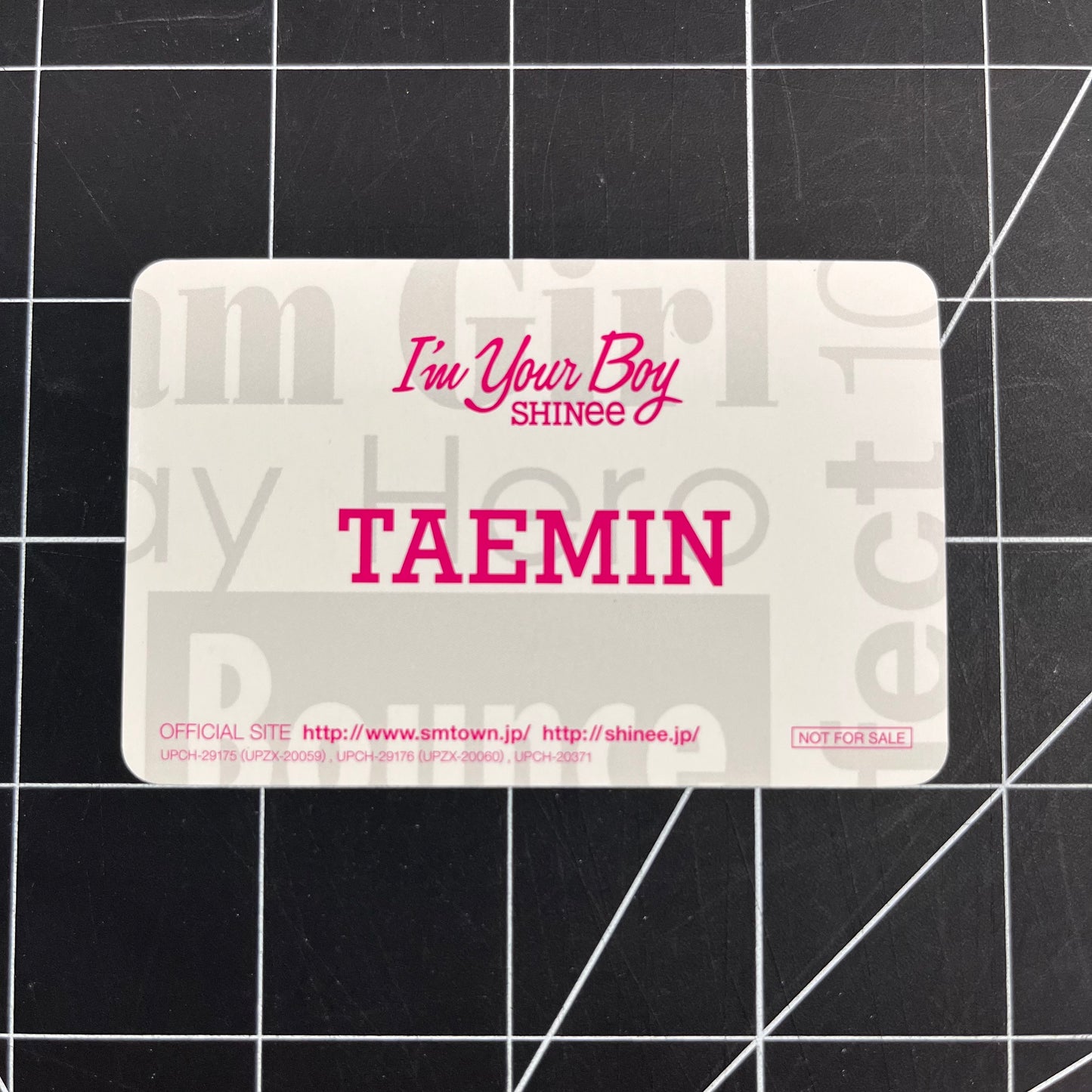 SHINee I'm Your Boy Japan Album - Taemin Photocard
