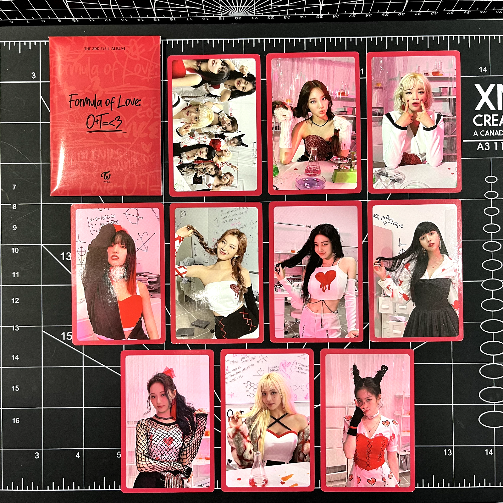3rd Full TWICE The 3rd Full Album Formula of Love: O+T= 3 Red Photocard Set ...