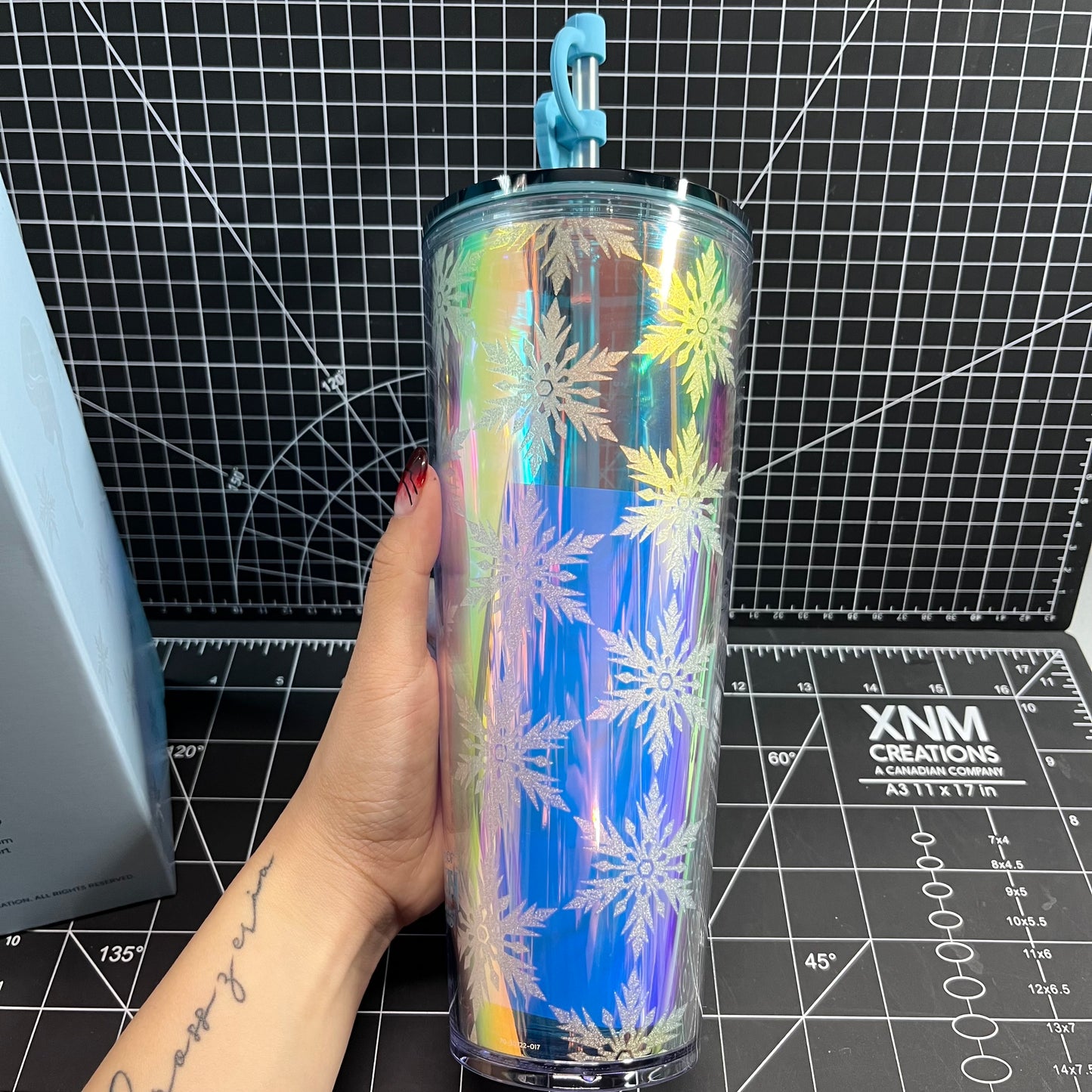 Hong Kong Disneyland World of Frozen Starbucks Plastic 24oz Tumbler