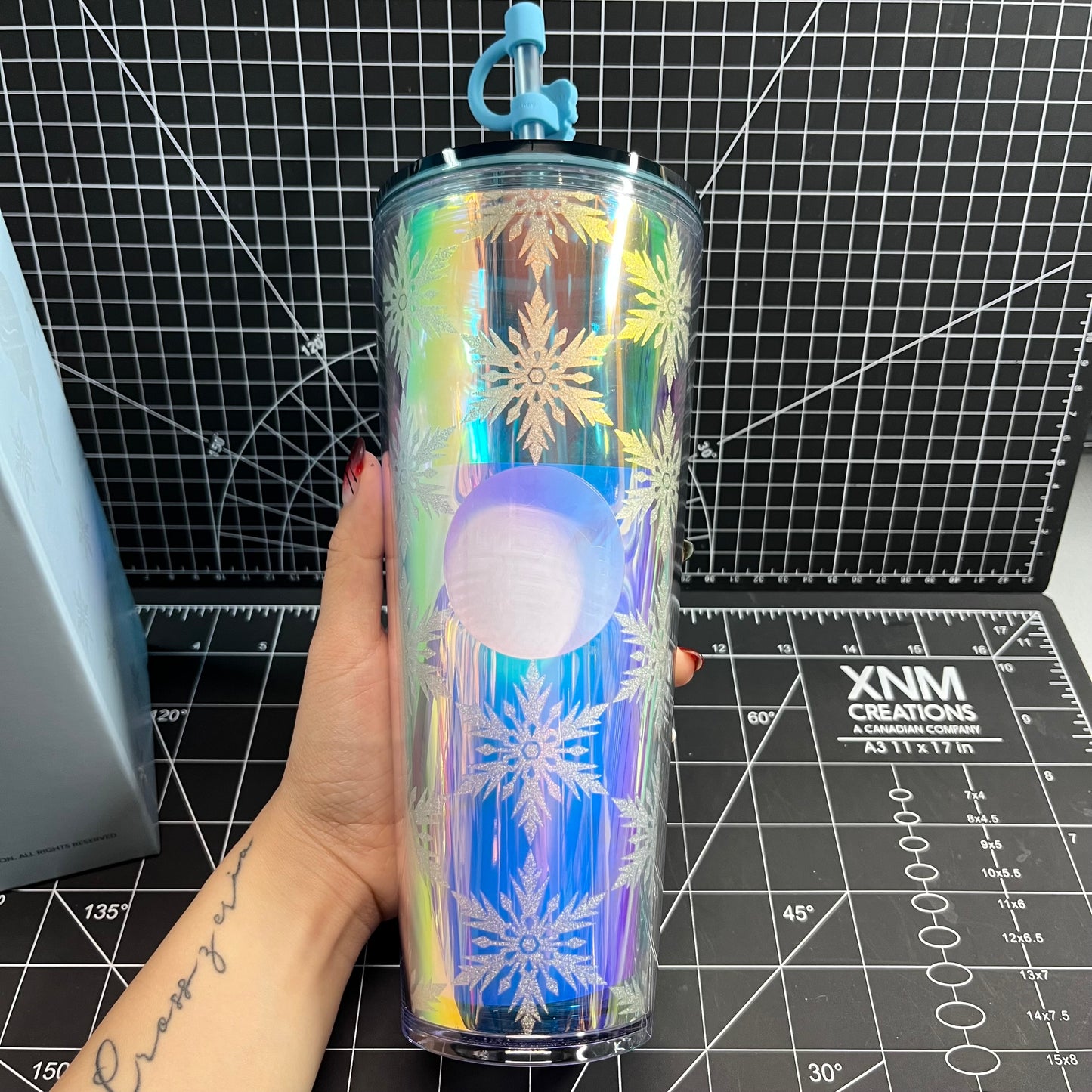 Hong Kong Disneyland World of Frozen Starbucks Plastic 24oz Tumbler