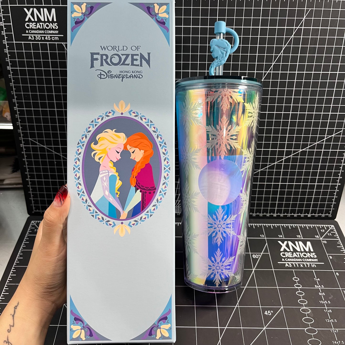 Hong Kong Disneyland World of Frozen Starbucks Plastic 24oz Tumbler