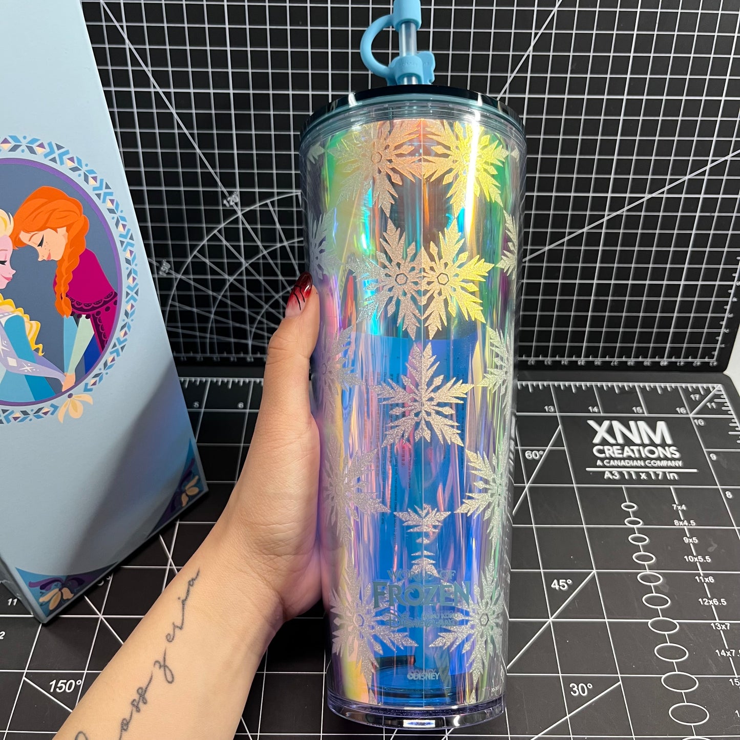 Hong Kong Disneyland World of Frozen Starbucks Plastic 24oz Tumbler