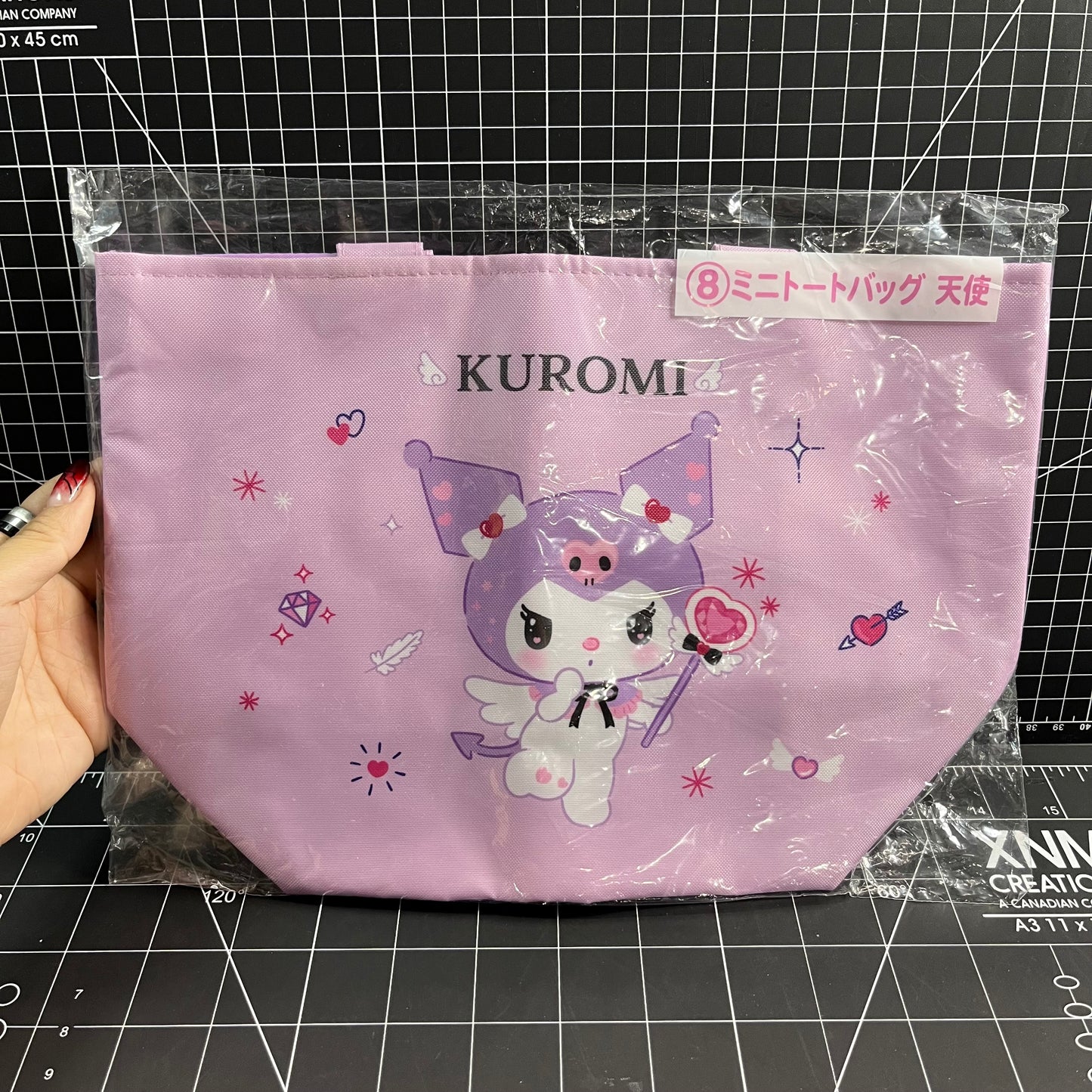 Sanrio Kuromi Angel Devil Series Pink Small Tote Bag
