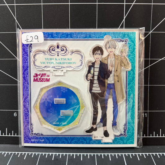 Yuri! On Ice Yuri Katsuki and Victor Nikiforov Museum Acrylic Stand Keyring