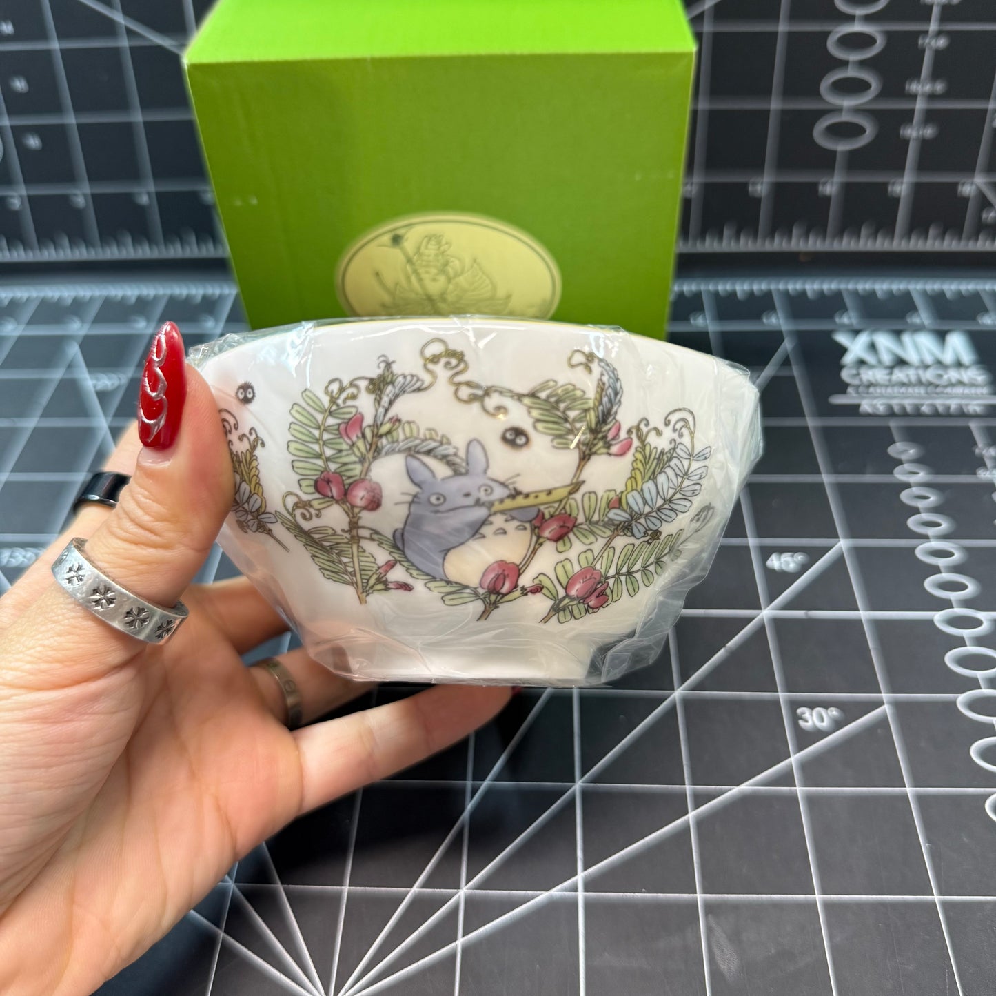 Studio Ghibili Noritake Bonechina My Neighbor Totoro Rice Bowl Totoro Cherries from Japan