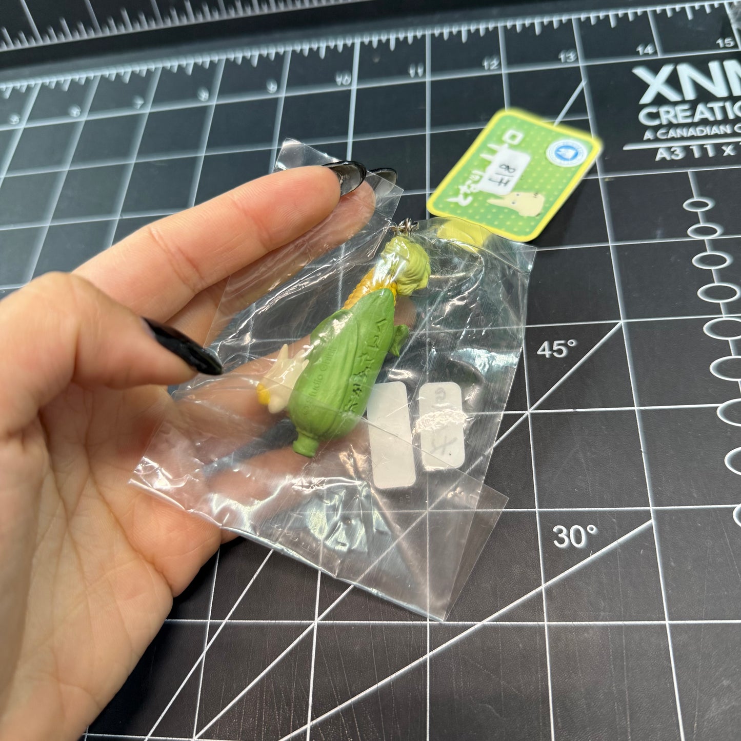 Studio Ghibili My Neighbor Totoro Soot Sprite in Corn with Totoro Keychain