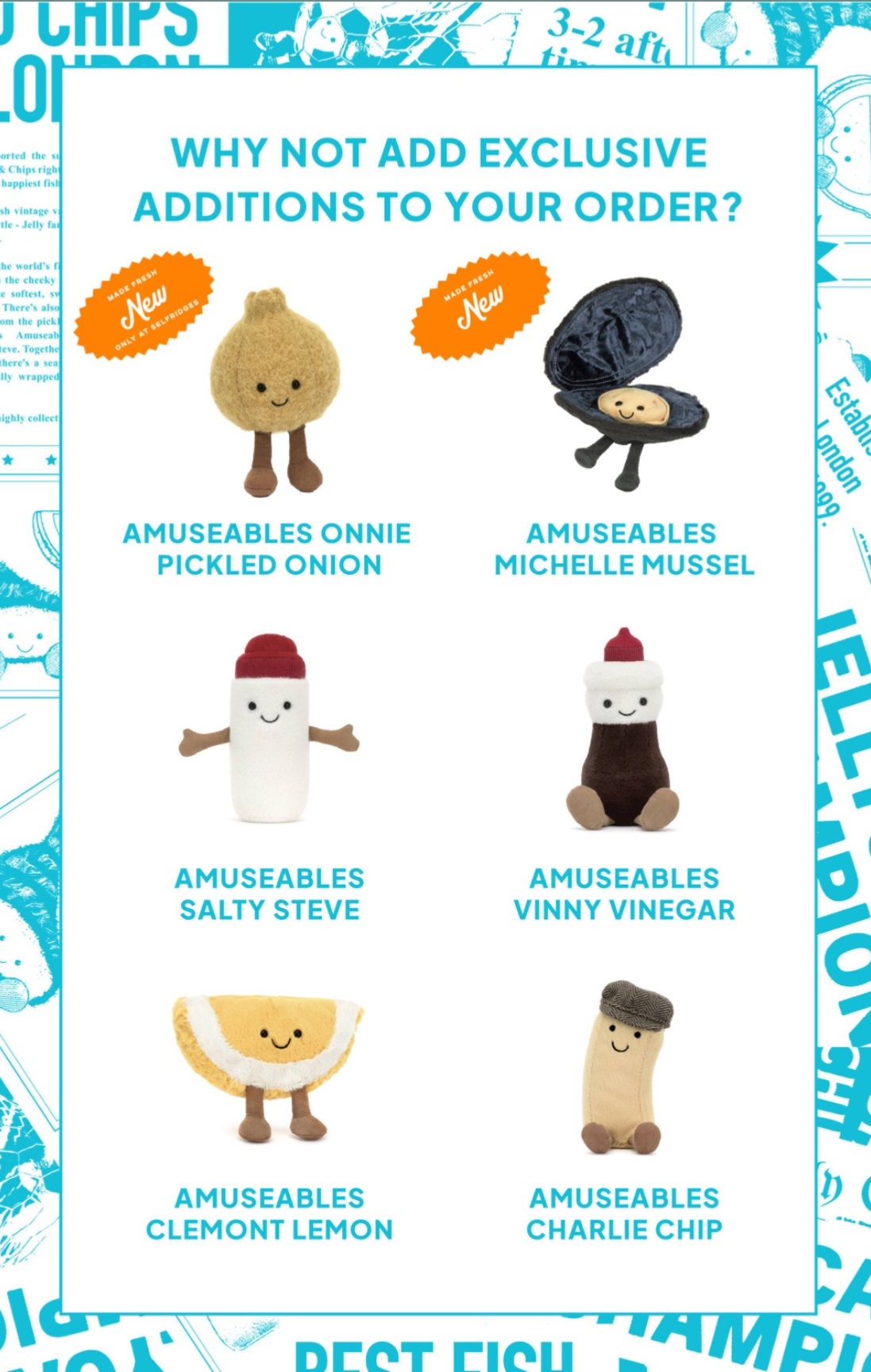 Jellycat Selfridges UK World Exclusive Personalised Gift Set