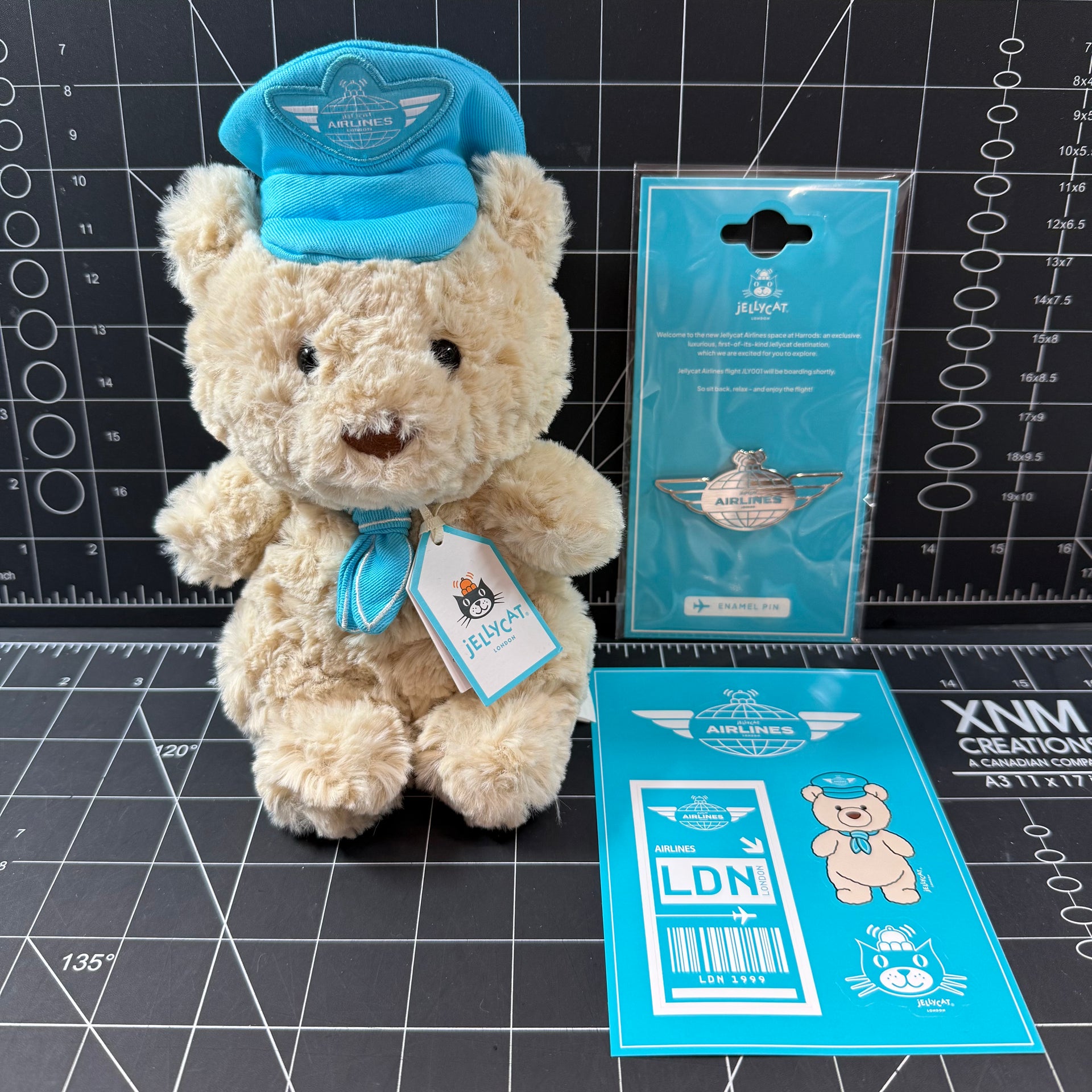 Jellycat World Exclusive Bartholomew Bear Junior Pilot Outfit