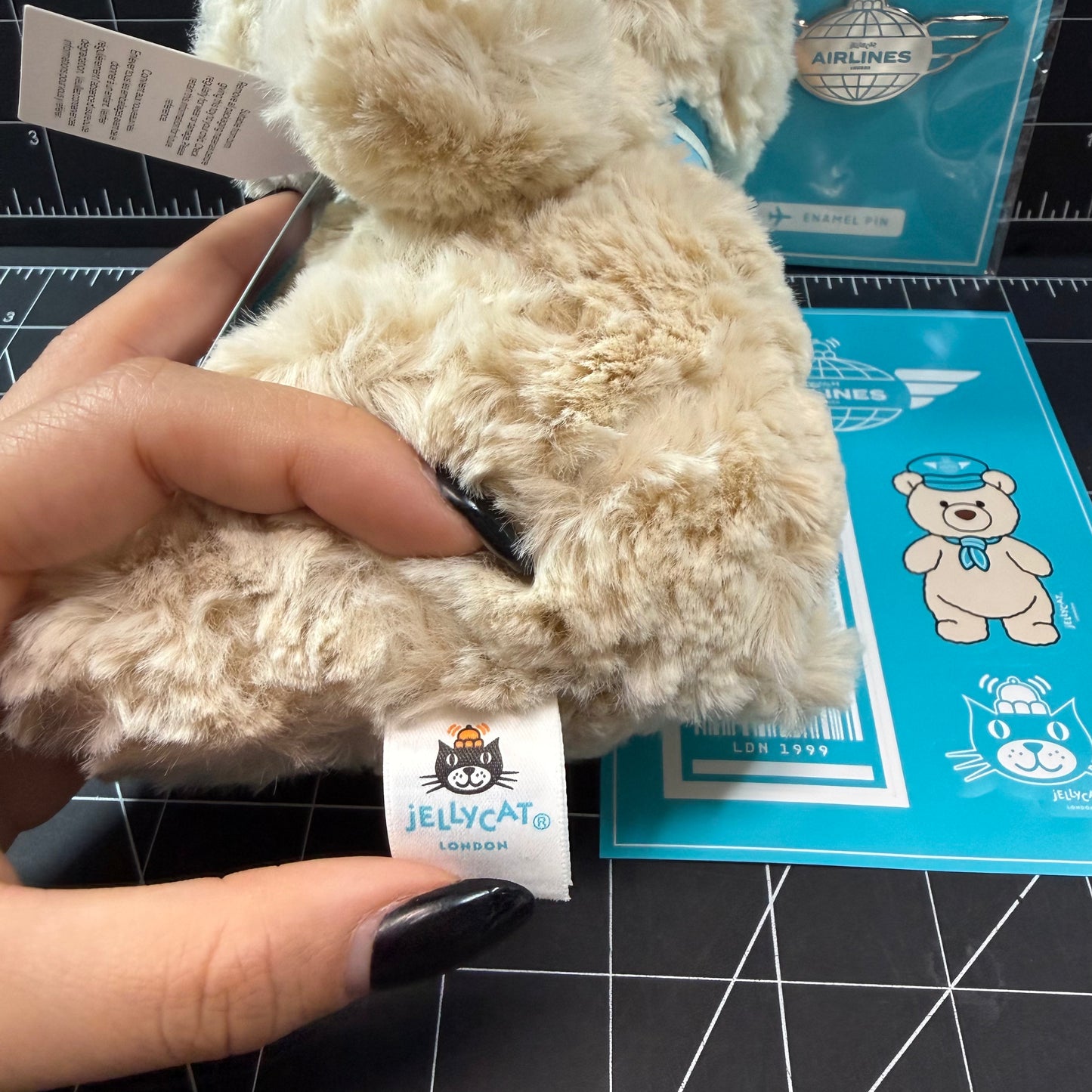 Jellycat World Exclusive Bartholomew Bear Junior Pilot Outfit