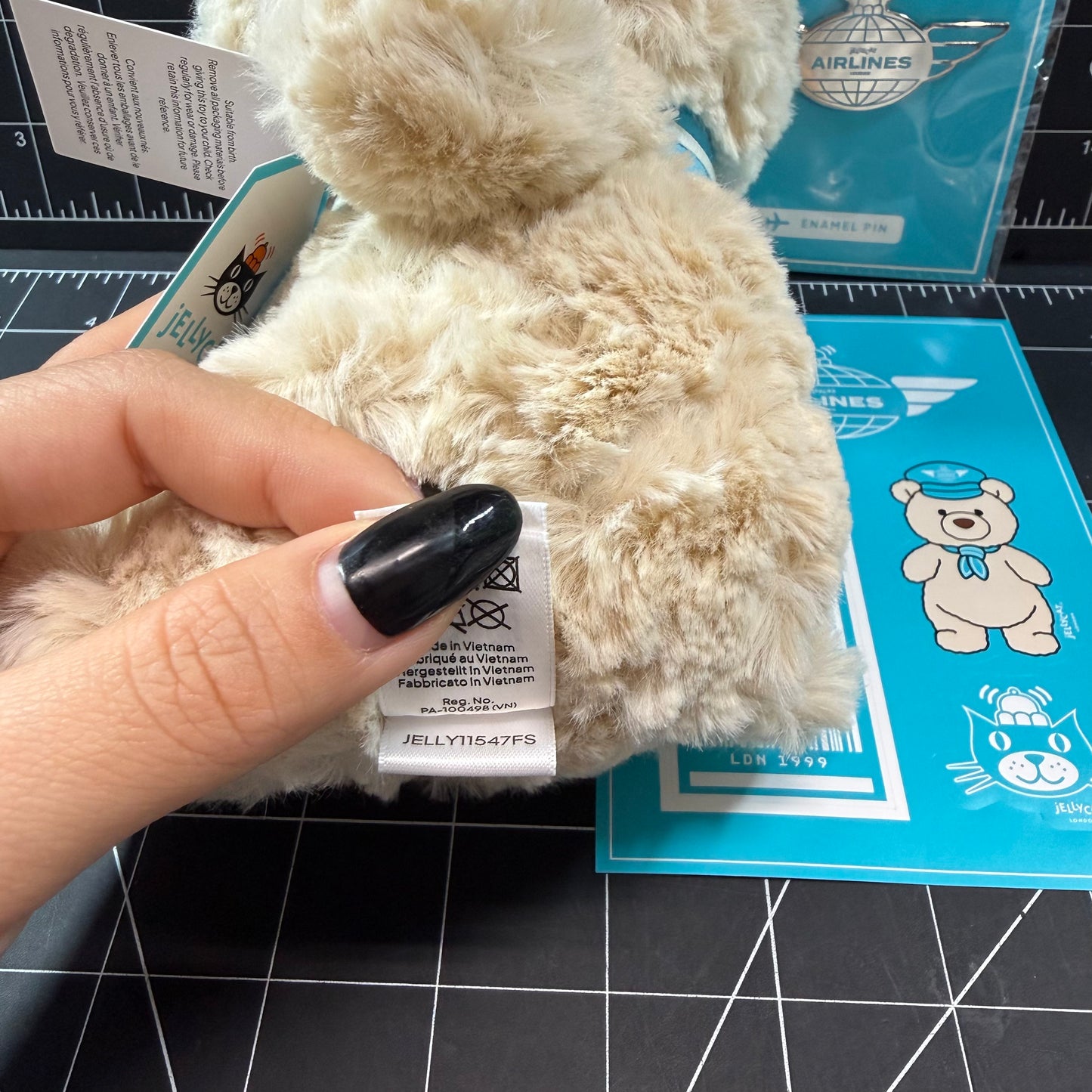 Jellycat World Exclusive Bartholomew Bear Junior Pilot Outfit
