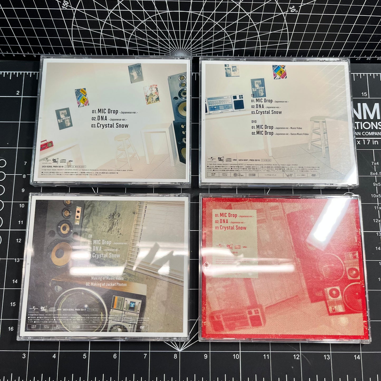 BTS MIC Drop/DNA/Crystal Snow Japan CD Limited Edition Set of 4