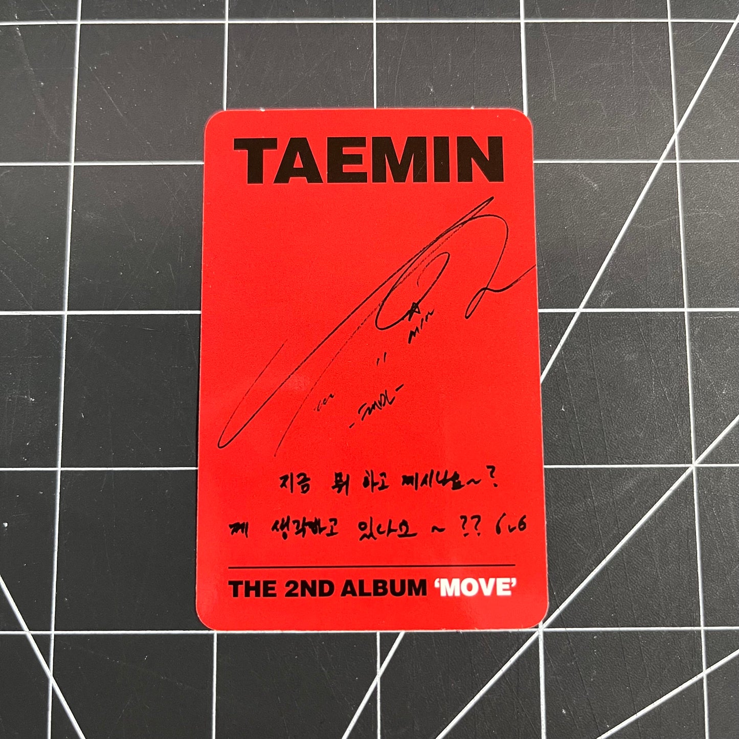 Taemin The 2nd Album MOVE - Photocard Only