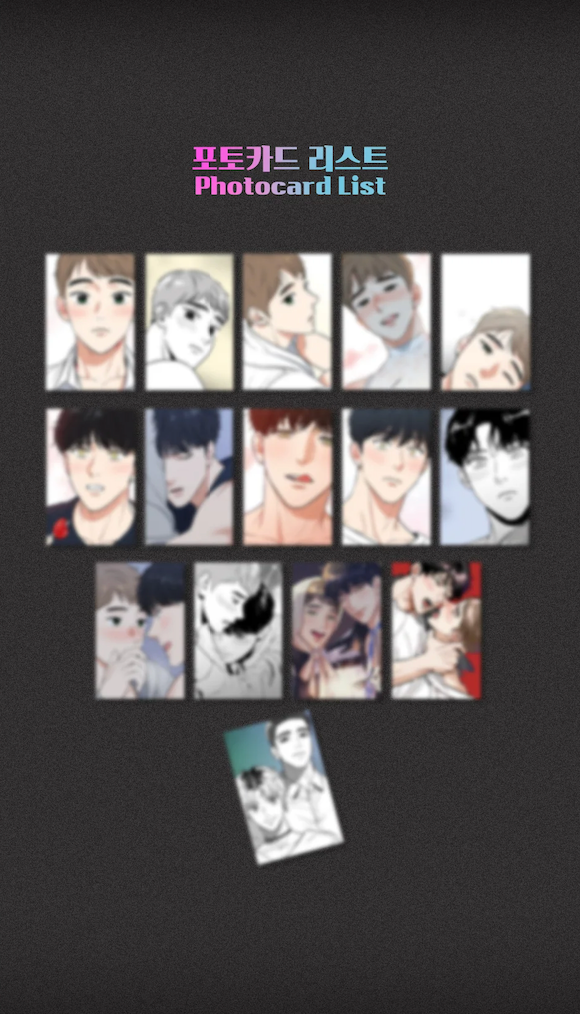 Lezhin BJ Alex Collection Photo Cards (Paris Pick-Up Order)