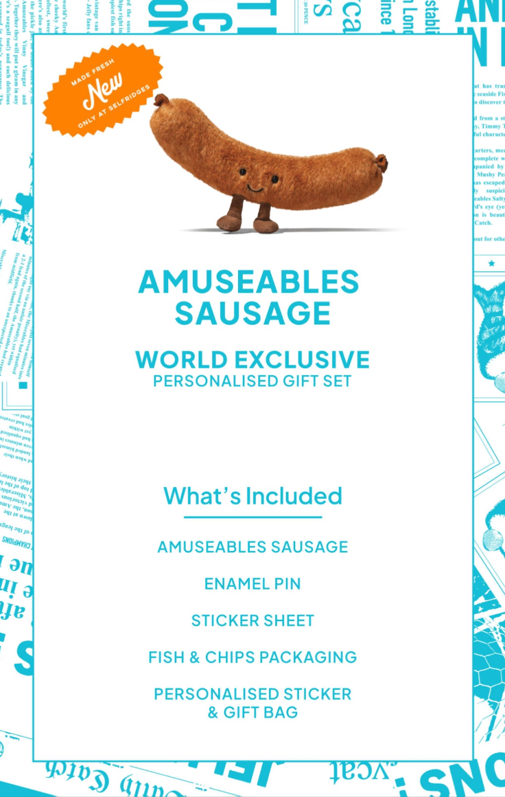 Jellycat Selfridges UK World Exclusive Personalised Gift Set