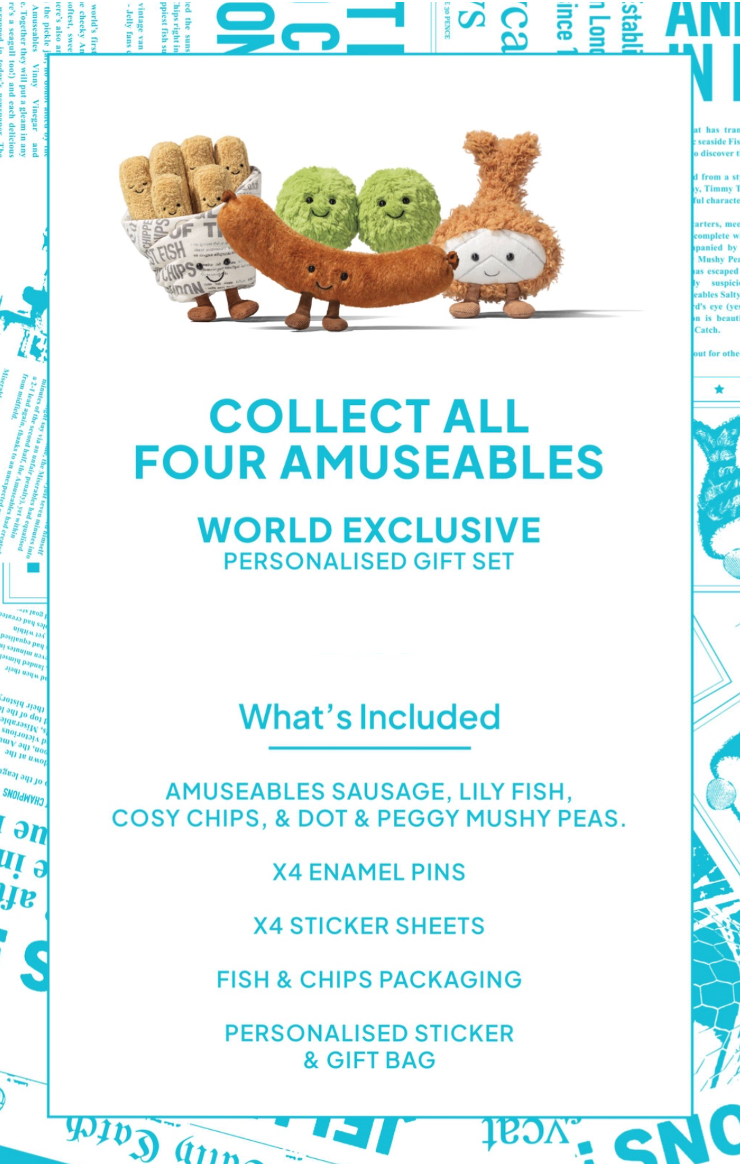 Jellycat Selfridges UK World Exclusive Personalised Gift Set