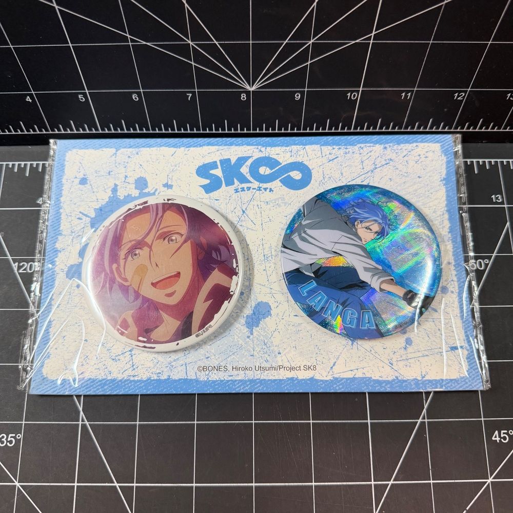 SK8 The Infinity Snow Chinen Official Can Badge Pin Set of 2