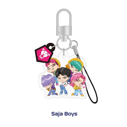 KPOP DEMON HUNTERS OFFICIAL LIGHT STICK KEYRING CHARM - B. Saja Boys