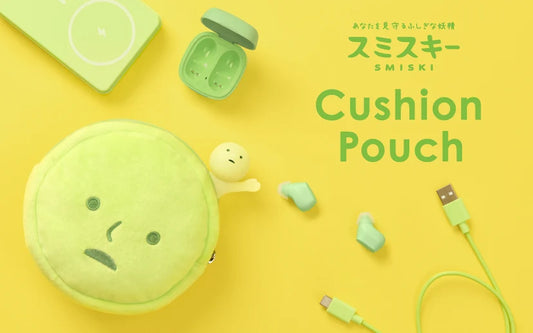 SMISKI Cushion Pouch Soft Zipper Storage Bag with Carabiner