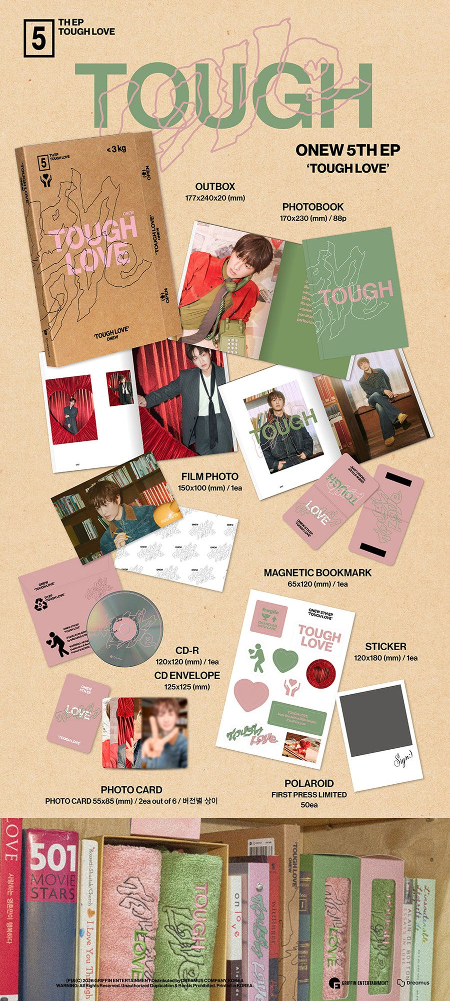 (SHINee) ONEW - 5th Mini Album [TOUGH LOVE] (BOOK Ver.)